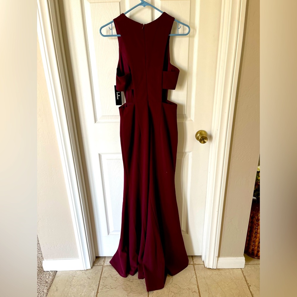 Lulus cutout formal dress, size S, dark plum